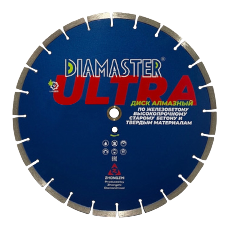 Диск алмазный сегментный DIAMASTER Laser ULTRA d 400x2,6x25,4 (железобетон) Диск алмазный сегментный DIAMASTER Laser ULTRA d 400x2,6x25,4 (железобетон)