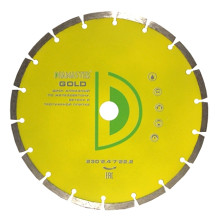 Диск сегментный DIAMASTER Gold 230x22,2x2,4x7,0 мм, 18z, универсал, wet/dry