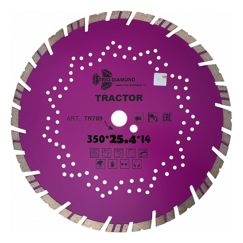 Диск алмазный отрезной Trio Diamond Tractor TR709 350x25,4x14 мм