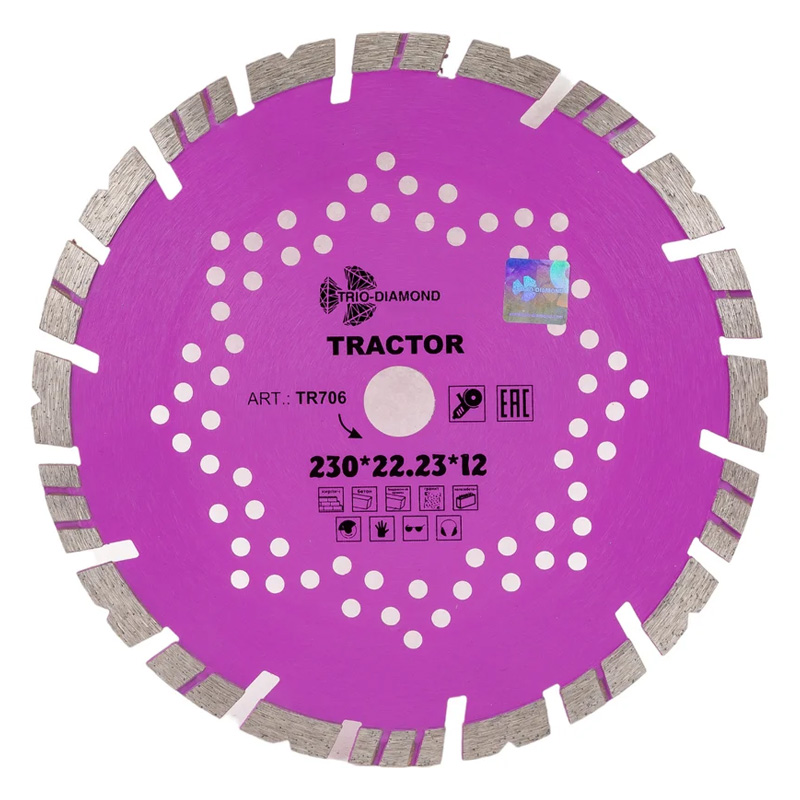 Алмазный диск Trio Diamond Tractor TR706 230x22,23x12 Алмазный диск Trio Diamond Tractor TR706 230x22,23x12