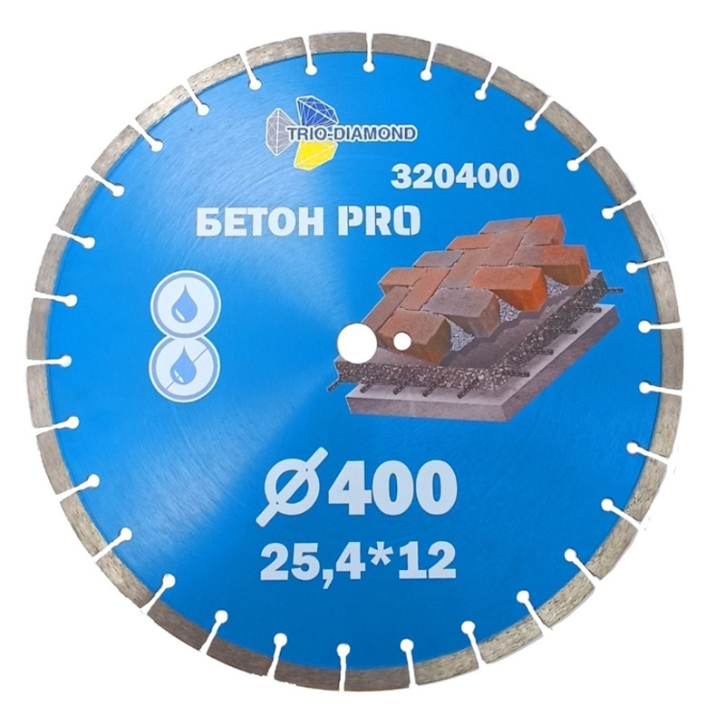 Диск алмазный отрезной Trio Diamond 400x25,4x12 Бетон Pro Диск алмазный отрезной Trio Diamond 400x25,4x12 Бетон Pro
