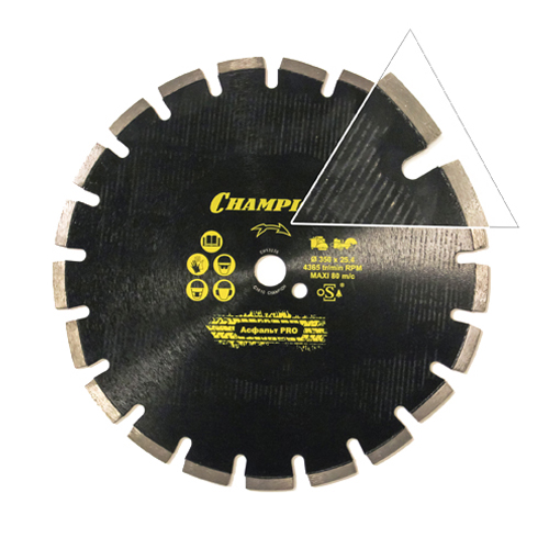 Диск алмазный по асфальту Champion PRO 350/25,4/10 Asphafight Диск алмазный по асфальту Champion PRO 350/25,4/10 Asphafight