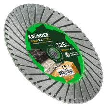 Алмазный диск по граниту, камню и мрамору 125 мм DUAL Kronger