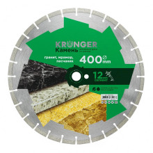 Диск алмазный сегментный по камню Kronger 400x3,5/2,5x12x25,4-28 F4 Stone