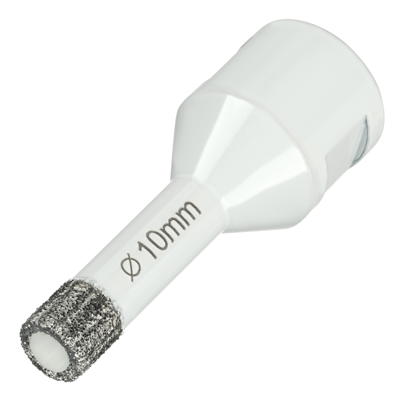 Алмазная коронка Diamond Industrial 10 мм Universal по керамограниту, керамике и камню, вакуумная пайка, M14 Алмазная коронка Diamond Industrial 10 мм Universal по керамограниту, керамике и камню, вакуумная пайка, M14