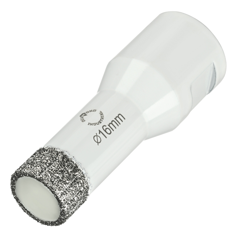 Алмазная коронка Diamond Industrial 16 мм Universal по керамограниту, керамике и камню, вакуумная пайка, M14 Алмазная коронка Diamond Industrial 16 мм Universal по керамограниту, керамике и камню, вакуумная пайка, M14