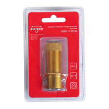 Коронка алмазная универсальная Elitech 22 мм х М14 Коронка алмазная универсальная Elitech 22 мм х М14