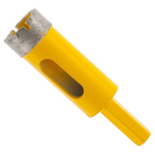 Сверло алмазное по керамограниту Denzel 20 мм, мокрая резка, трехгранный хвостовик