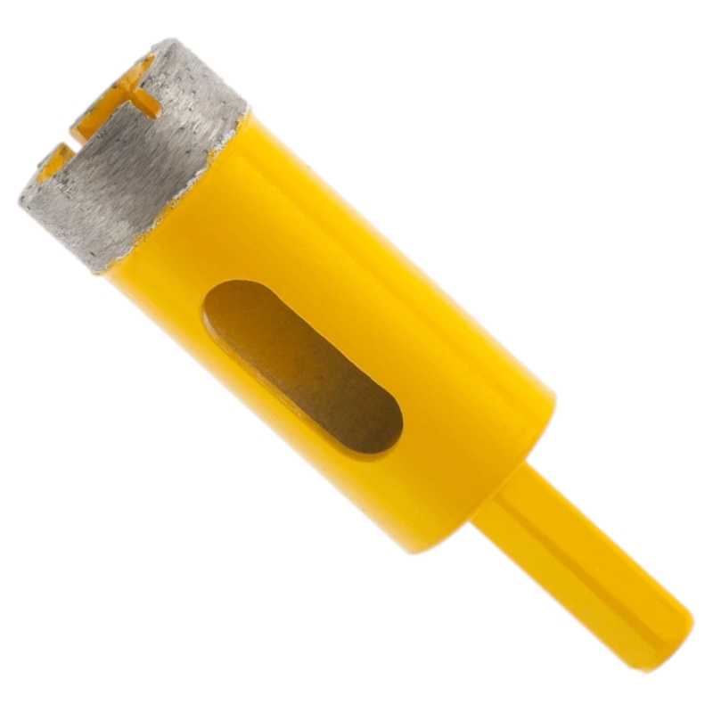 Сверло алмазное по керамограниту Denzel 22 мм, мокрая резка, трехгранный хвостовик Сверло алмазное по керамограниту Denzel 22 мм, мокрая резка, трехгранный хвостовик