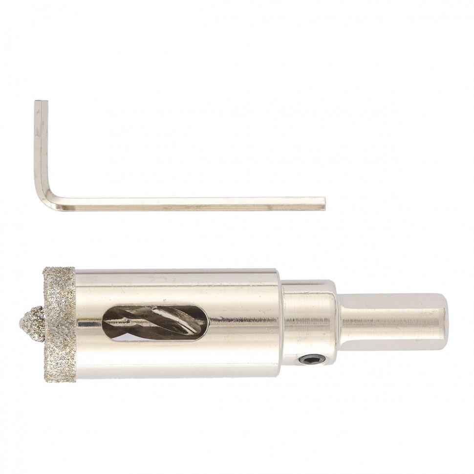 Сверло алмазное по керамограниту, 20х67 мм, трехгранный хвостовик Matrix Сверло алмазное по керамограниту, 20х67 мм, трехгранный хвостовик Matrix