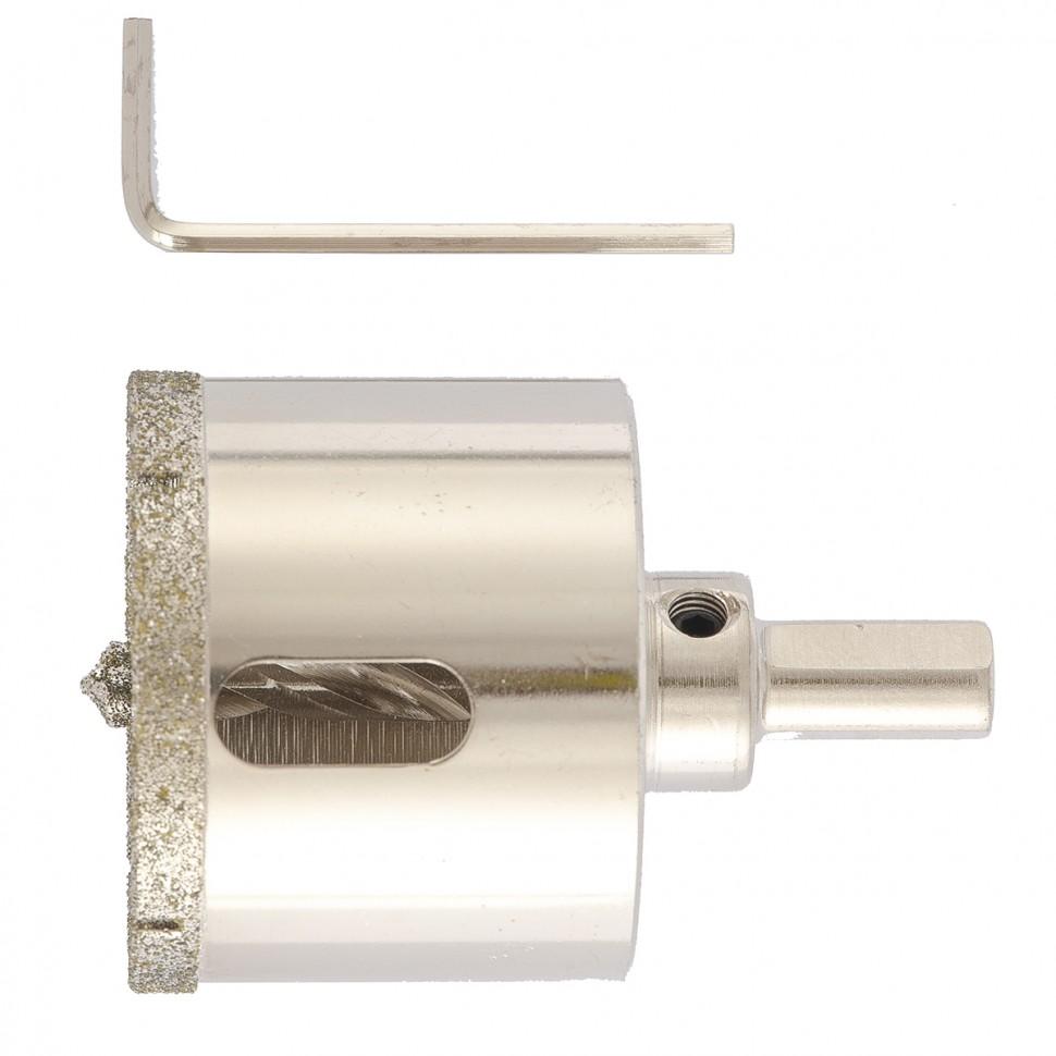 Сверло алмазное по керамограниту, 50х67 мм, трехгранный хвостовик Matrix Сверло алмазное по керамограниту, 50х67 мм, трехгранный хвостовик Matrix