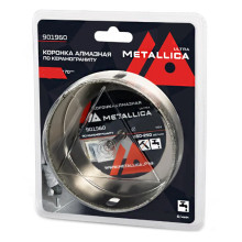 Коронка алмазная METALLICA Ultra 110х70 мм, #46, с сверлом, по керамограниту, плитке, в блистере Коронка алмазная METALLICA Ultra 110х70 мм, #46, с сверлом, по керамограниту, плитке, в блистере