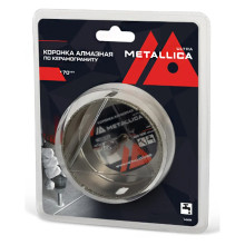 Коронка алмазная METALLICA Ultra 100х70 мм, #46, с сверлом, по керамограниту, плитке, в блистере Коронка алмазная METALLICA Ultra 100х70 мм, #46, с сверлом, по керамограниту, плитке, в блистере