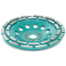 Чашка алмазная шлифовальная двухрядная METALLICA Optima 180x22,2 мм, по бетону