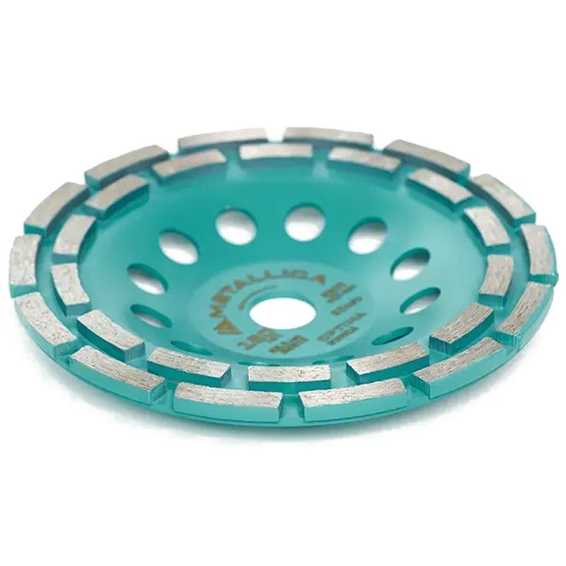 Чашка алмазная шлифовальная двухрядная METALLICA Optima 180x22,2 мм, по бетону Чашка алмазная шлифовальная двухрядная METALLICA Optima 180x22,2 мм, по бетону