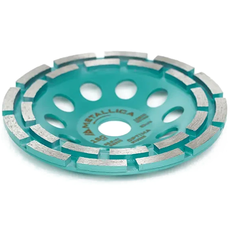Чашка алмазная шлифовальная двухрядная METALLICA Optima 150x22,2 мм, по бетону Чашка алмазная шлифовальная двухрядная METALLICA Optima 150x22,2 мм, по бетону