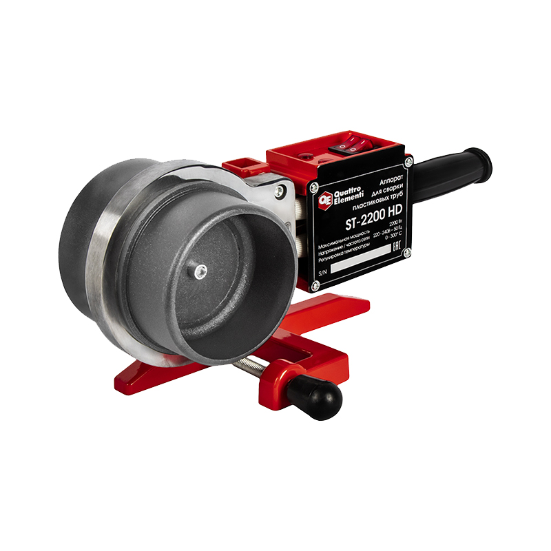 Сварочный аппарат д/пласт труб Quattro Elementi ST-2200 HD профессиональный 2,2 кВт, 50-110 мм Сварочный аппарат д/пласт труб Quattro Elementi ST-2200 HD профессиональный 2,2 кВт, 50-110 мм