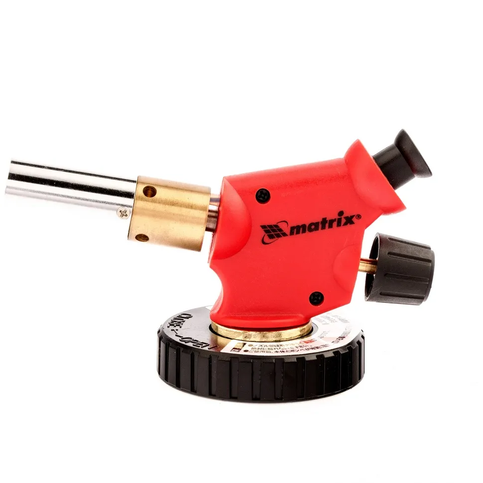 Профессиональная горелка на бутановый баллон, пьезоподжиг, расширенное сопло Matrix Профессиональная горелка на бутановый баллон, пьезоподжиг, расширенное сопло Matrix