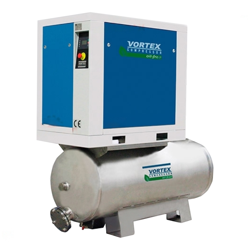 Безмасляный винтовой компрессор с ресивером Vortex VOFS T 5.5кВт