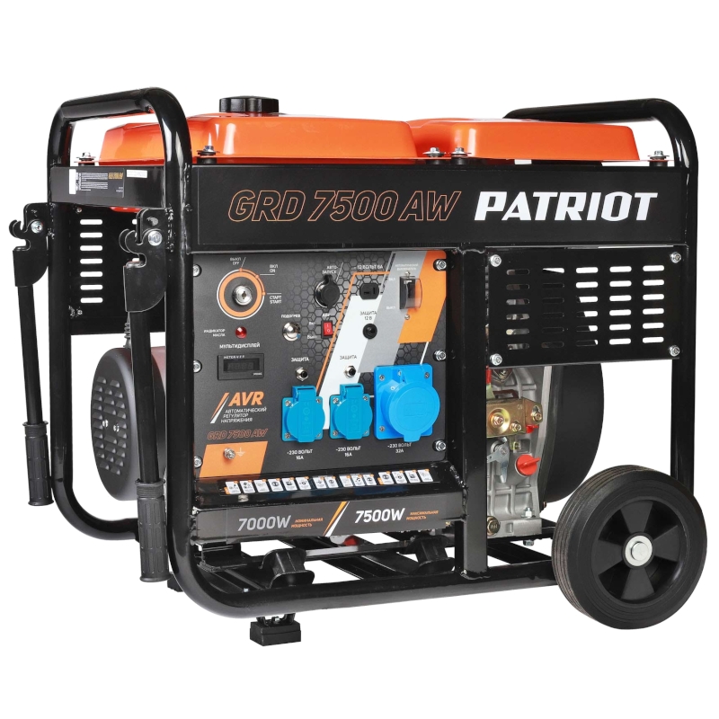 Генератор дизельный PATRIOT GRD 7500AW 11,5лс, 7500Вт, объем 15л Генератор дизельный PATRIOT GRD 7500AW 11,5лс, 7500Вт, объем 15л