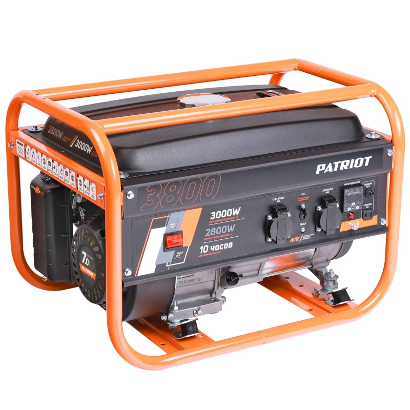 Генератор бензиновый PATRIOT GRS 3800, 7лс, 3000Вт, объем 15л Генератор бензиновый PATRIOT GRS 3800, 7лс, 3000Вт, объем 15л