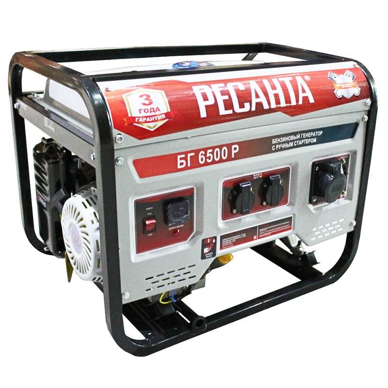 Генератор бензиновый Ресанта БГ 6500 Р Генератор бензиновый Ресанта БГ 6500 Р