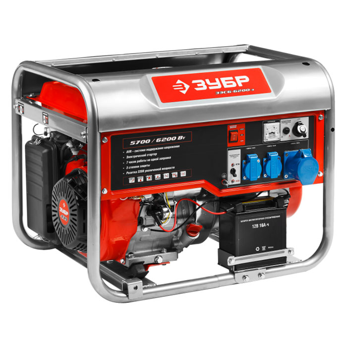 Генератор бензиновый ЗУБР ЗЭСБ-6200-Э Генератор бензиновый ЗУБР ЗЭСБ-6200-Э