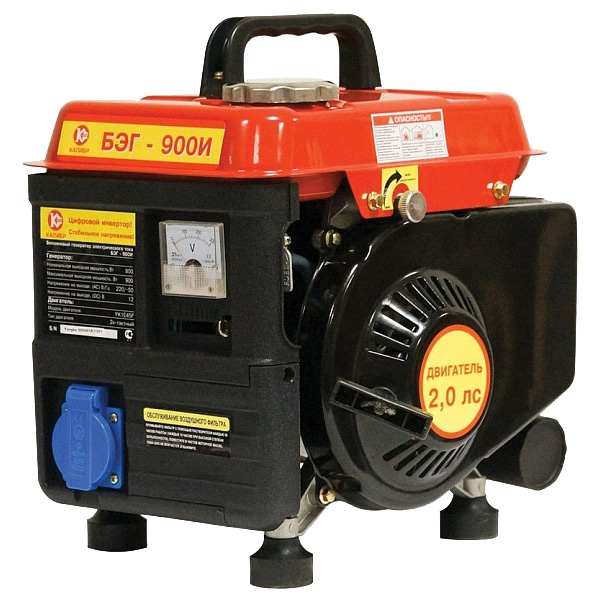 Генератор бензиновый инверторный Калибр БЭГ-900И Генератор бензиновый инверторный Калибр БЭГ-900И