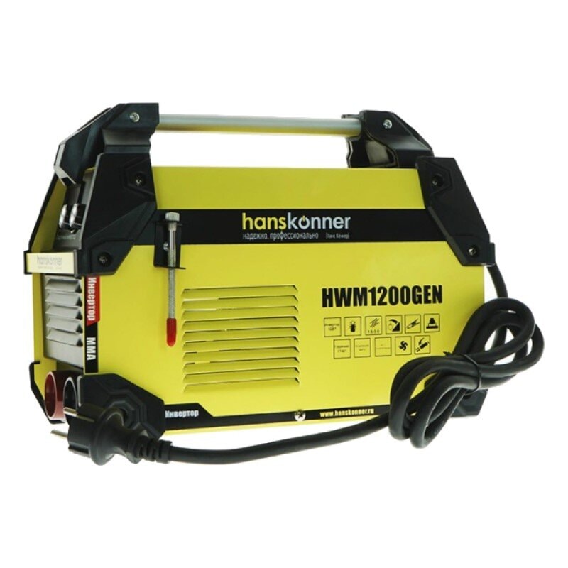 Сварочный инвертор Hanskonner HWM1200GEN (20-200А, ПВ-80%, напр. 160-250 В, работа от генератора) Сварочный инвертор Hanskonner HWM1200GEN (20-200А, ПВ-80%, напр. 160-250 В, работа от генератора)