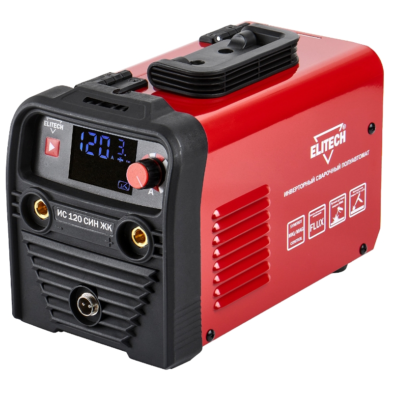 Аппарат сварочный инверторный Elitech ИС 120 СИН ЖК Аппарат сварочный инверторный Elitech ИС 120 СИН ЖК