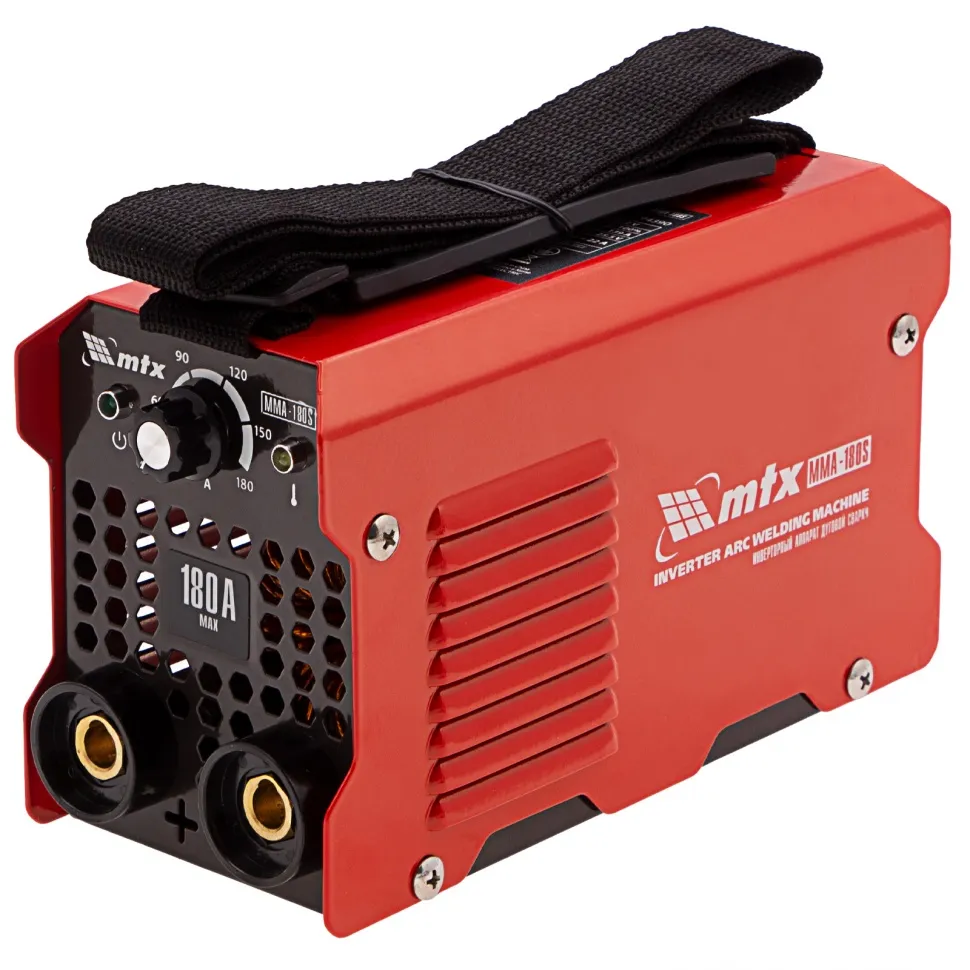 Инверторный аппарат дуговой сварки MTX MMA-180S, 180 А, ПВ60%, диаметр электрода 1,6-4 мм Инверторный аппарат дуговой сварки MTX MMA-180S, 180 А, ПВ60%, диаметр электрода 1,6-4 мм