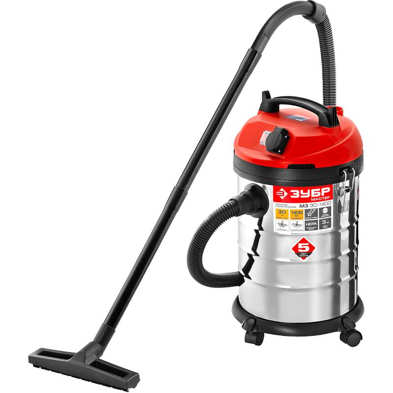 Пылесос строительный ЗУБР ПУ-30-1400 М3 Пылесос строительный ЗУБР ПУ-30-1400 М3