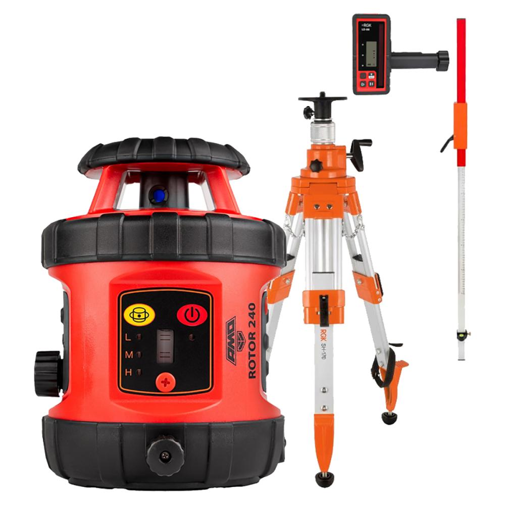 Комплект ротационный нивелир AMO ROTOR 240 + штатив рейка приемник Комплект ротационный нивелир AMO ROTOR 240 + штатив рейка приемник
