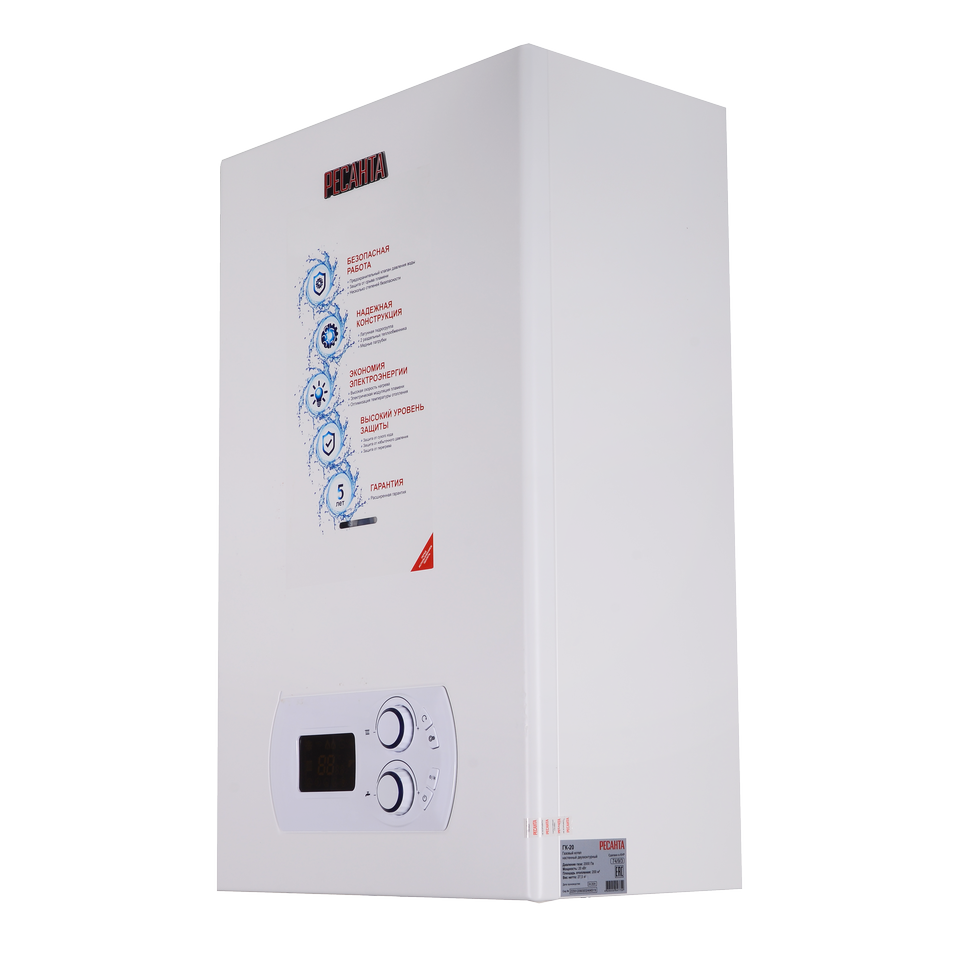 Котел газовый настенный двухконтурный Ресанта ГК-20 Котел газовый настенный двухконтурный Ресанта ГК-20