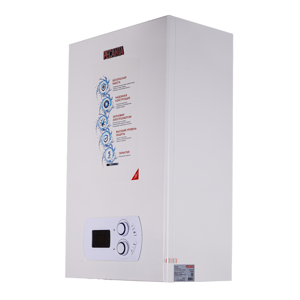 Котел газовый настенный двухконтурный Ресанта ГК-24 Котел газовый настенный двухконтурный Ресанта ГК-24