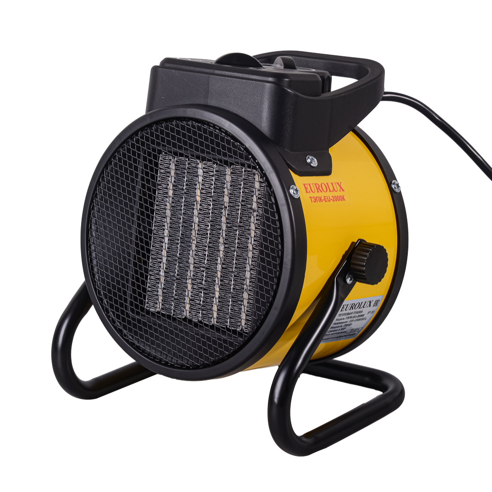 Тепловая электрическая пушка Eurolux ТЭПК-EU-2000K керамический нагревательный элемент, круглая