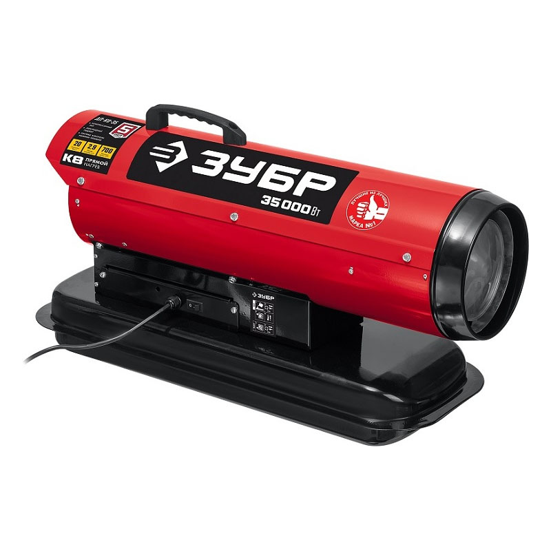 Дизельная тепловая пушка ЗУБР ДП-К8-35 прямой нагрев Дизельная тепловая пушка ЗУБР ДП-К8-35 прямой нагрев