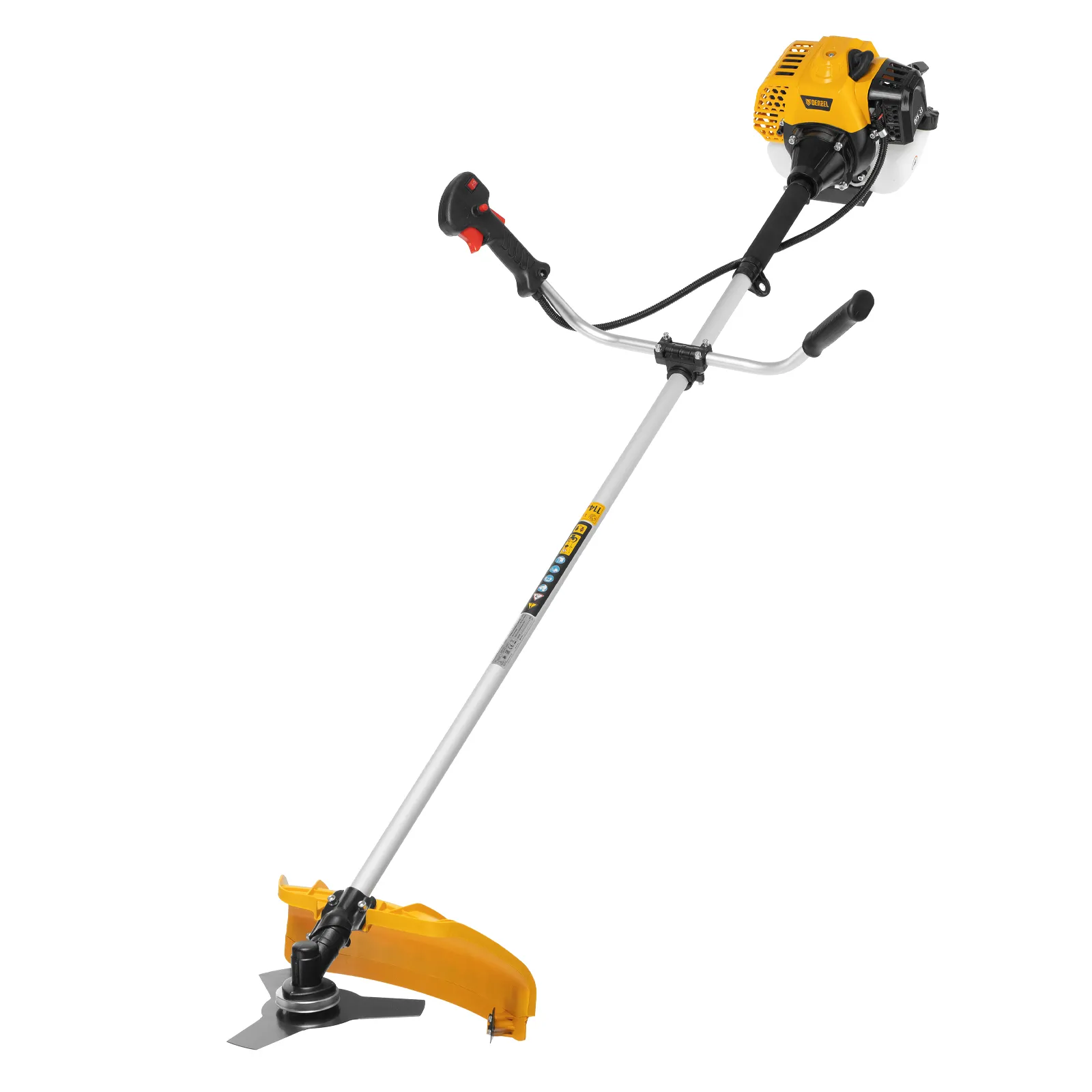 Триммер бензиновый Denzel DTS-33, 33 см3, неразъемная штанга, состоит из 2 частей