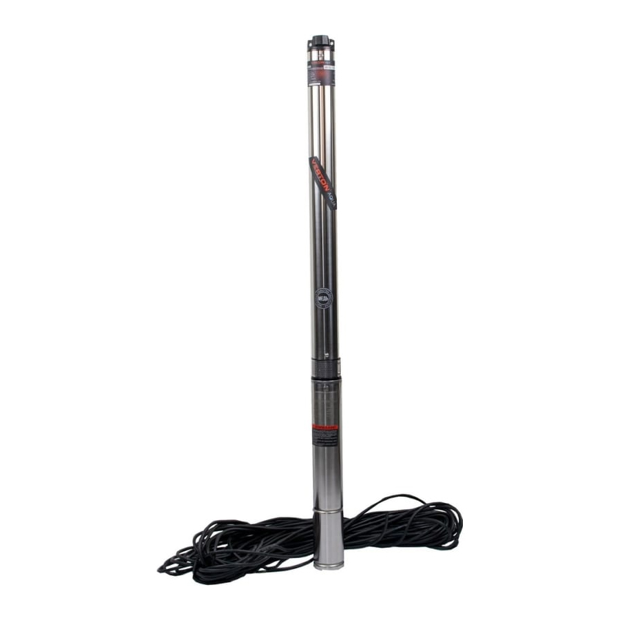 Скважинный многоступ. насос Verton DW85/750V(750Вт,Qmax 75л/мин,Hmax 85м,d насоса 76мм,верх.забор)