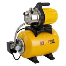 Насосная станция Denzel PS800X, 800 Вт, 3200 л/ч, ресивер 24 л, подъем 38 м, нержавейка