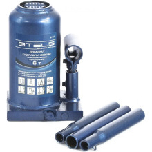 Домкрат гидравлический бутылочный телескопический, 6 т, H подъема 170-420 мм Stels Домкрат гидравлический бутылочный телескопический, 6 т, H подъема 170-420 мм Stels