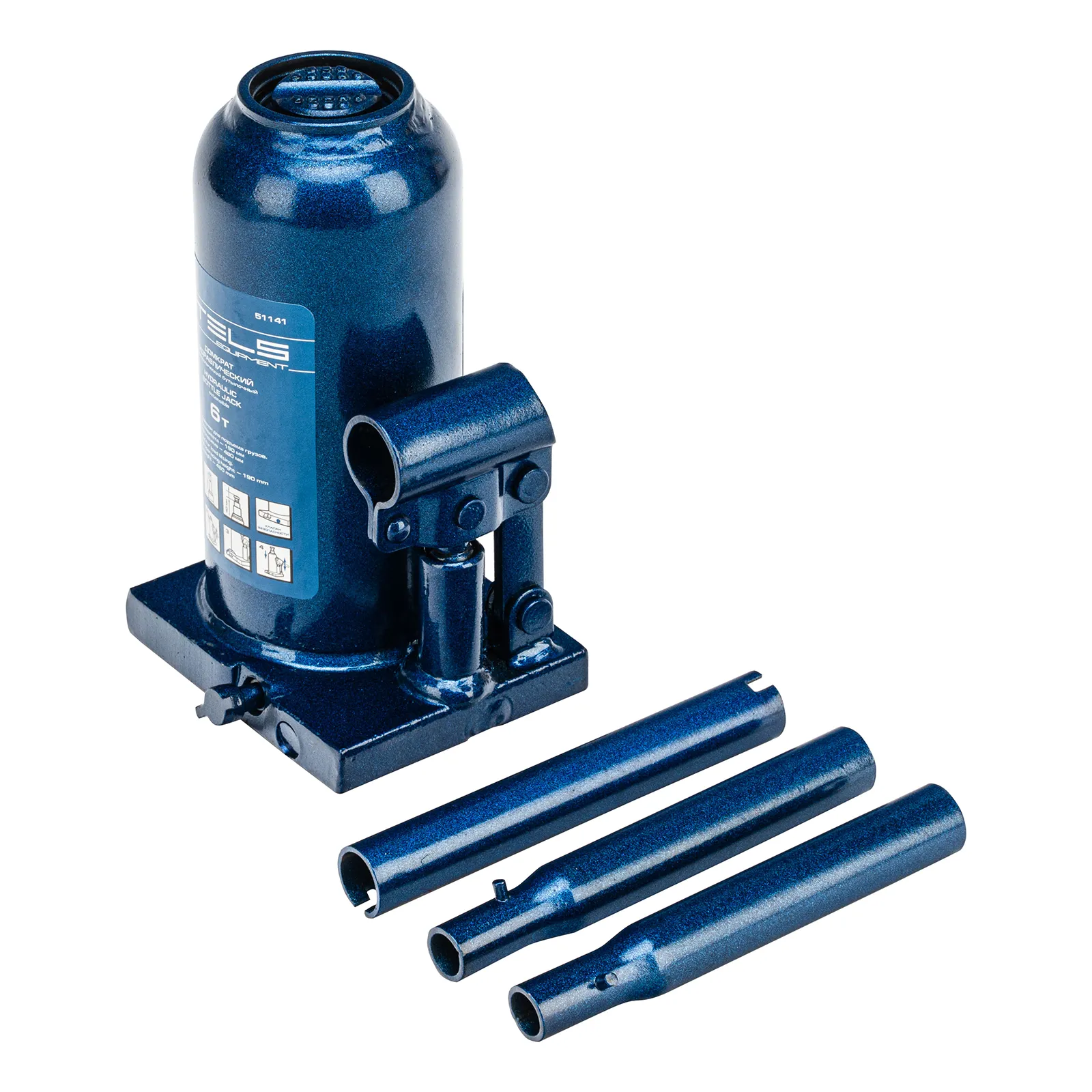 Домкрат гидравлический бутылочный телескопический, 6 т, h подъема 190-480 мм Stels Домкрат гидравлический бутылочный телескопический, 6 т, h подъема 190-480 мм Stels