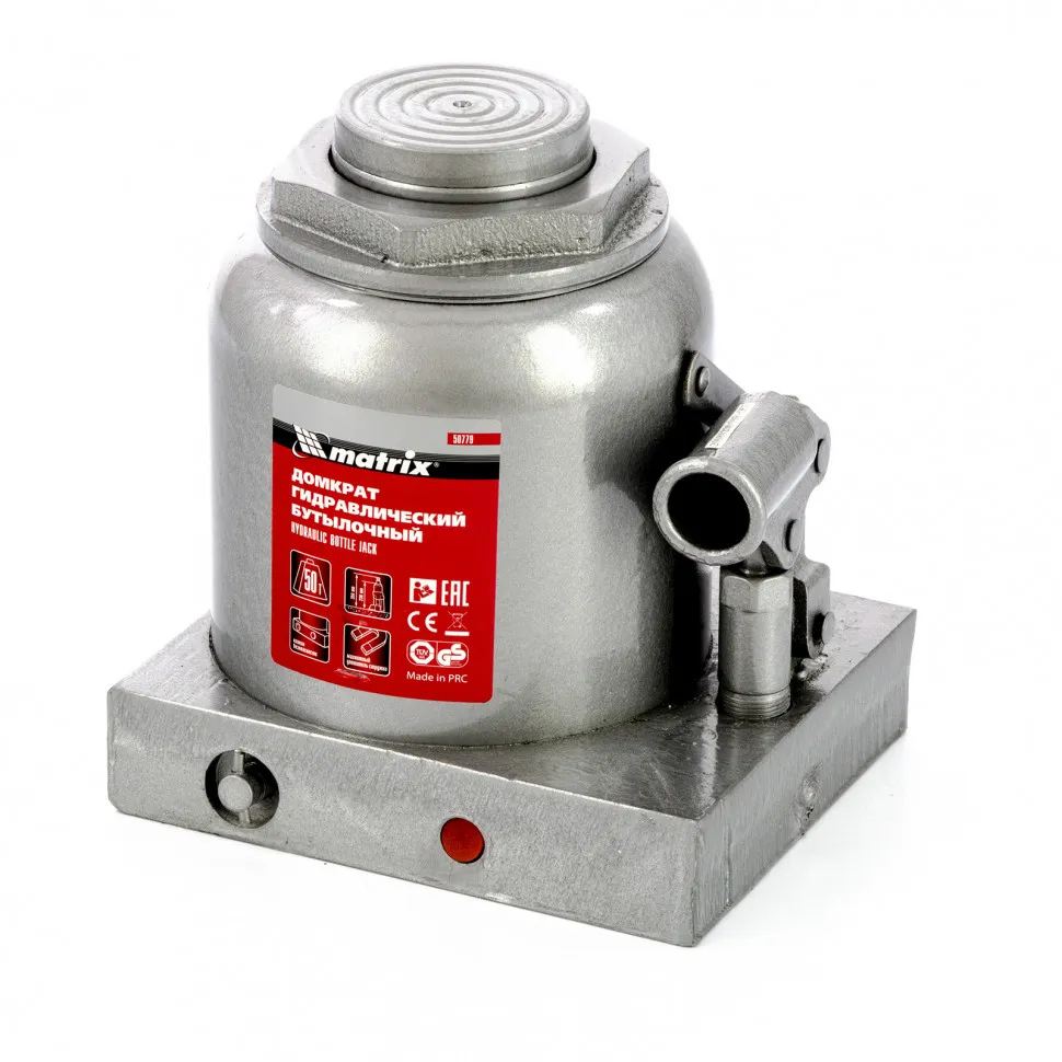 Домкрат гидравлический бутылочный, 50 т, h подъема 236-356 мм Matrix Домкрат гидравлический бутылочный, 50 т, h подъема 236-356 мм Matrix