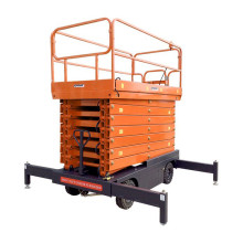 Несамоходный ножничный подъёмник GROST Tower 500-7 DC с выдвижной платформой