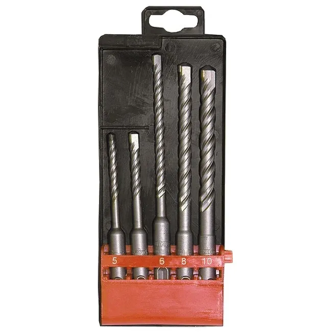 Набор буров по бетону, 5-6х110.6-8-10х160 мм, 5 шт, в пластиковой коробке, SDS Plus Matrix