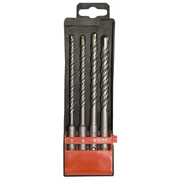 Набор буров по бетону, 5-6-8-10х160 мм, 4 шт, в пластиковой коробке, SDS Plus Matrix
