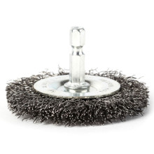 Щетка PATRIOT круглая для дрели, 65 мм НЕХ, жесткая, металлическая