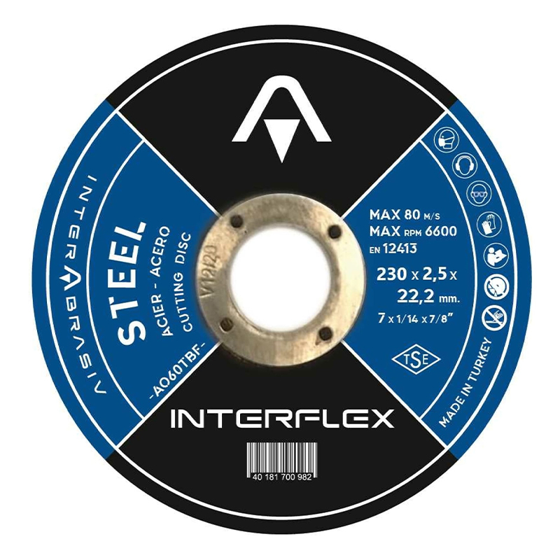 Круг отрезной по металлу INTERFLEX 230x2,5x22 ,23 Круг отрезной по металлу INTERFLEX 230x2,5x22 ,23
