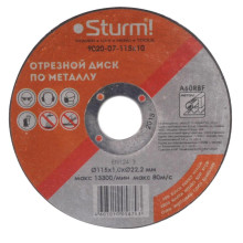 Отрезной диск по металлу Sturm! 9020-07-115x10