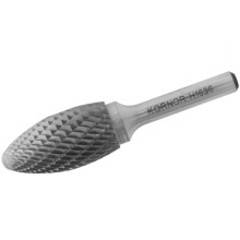 Борфреза пламевидная KORNOR H1425BM06L насечка двойная L=150мм